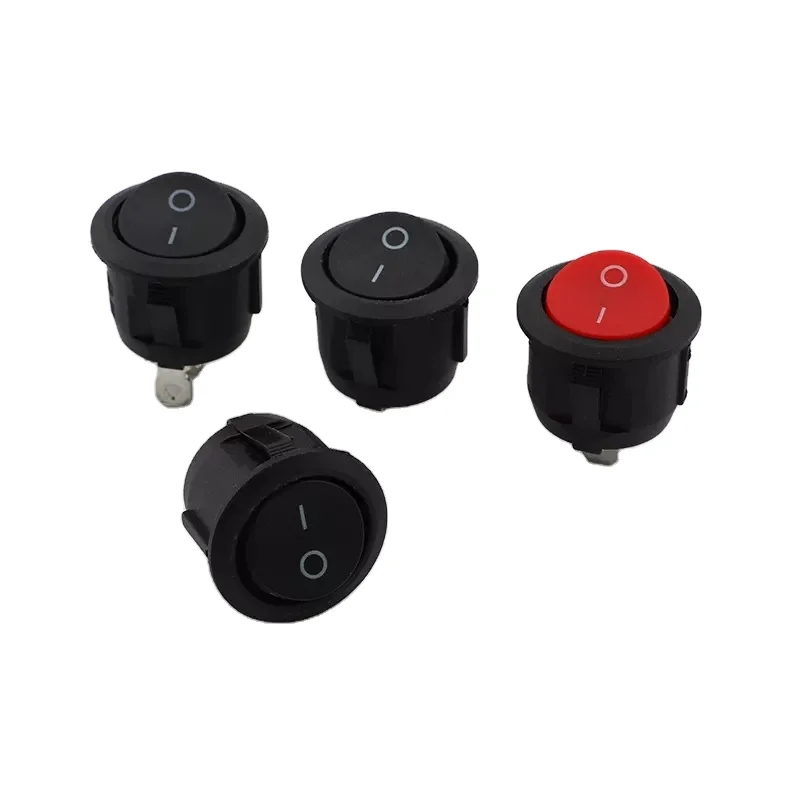 KCD1 round rocker switch 2 pin on off rocker switch without light 6A 250V