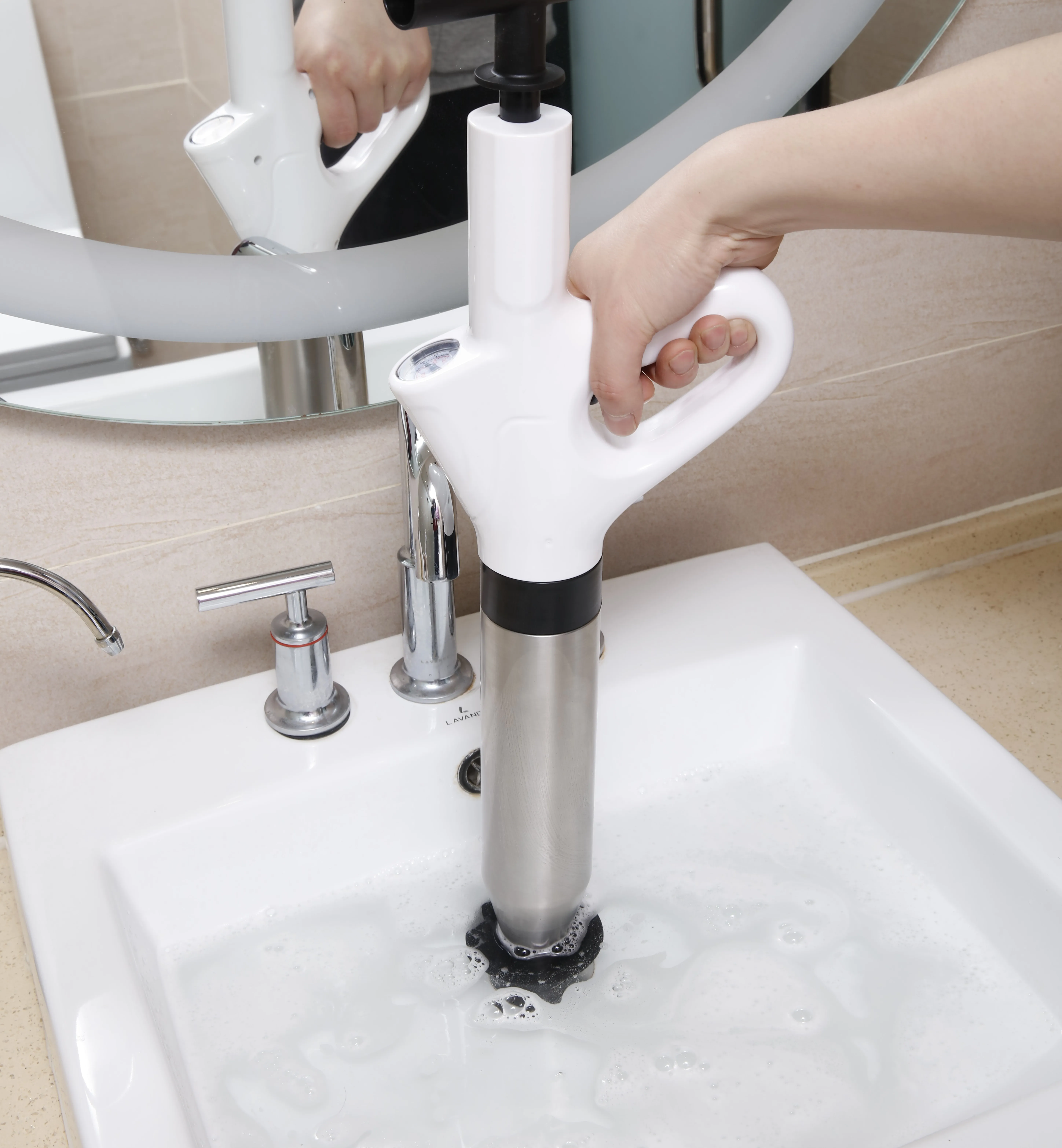 Household High Pressure Manual Snake Pipe Drain Cleaner Toilet Unblocked Plunger Mini Toilet Pumper Pipe Unblocker