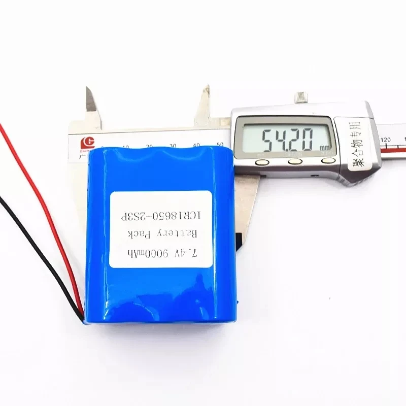 Factory price GEB Customised lithium ion 2s3p 18650 battery 7.4v 9000mah li-ion 7.4v 18650 battery for led light