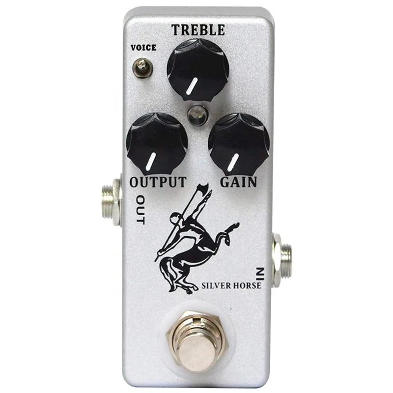 Mini Silver Horse Effect Guitar Pedal Overdrive Pedal for Electric Guitar