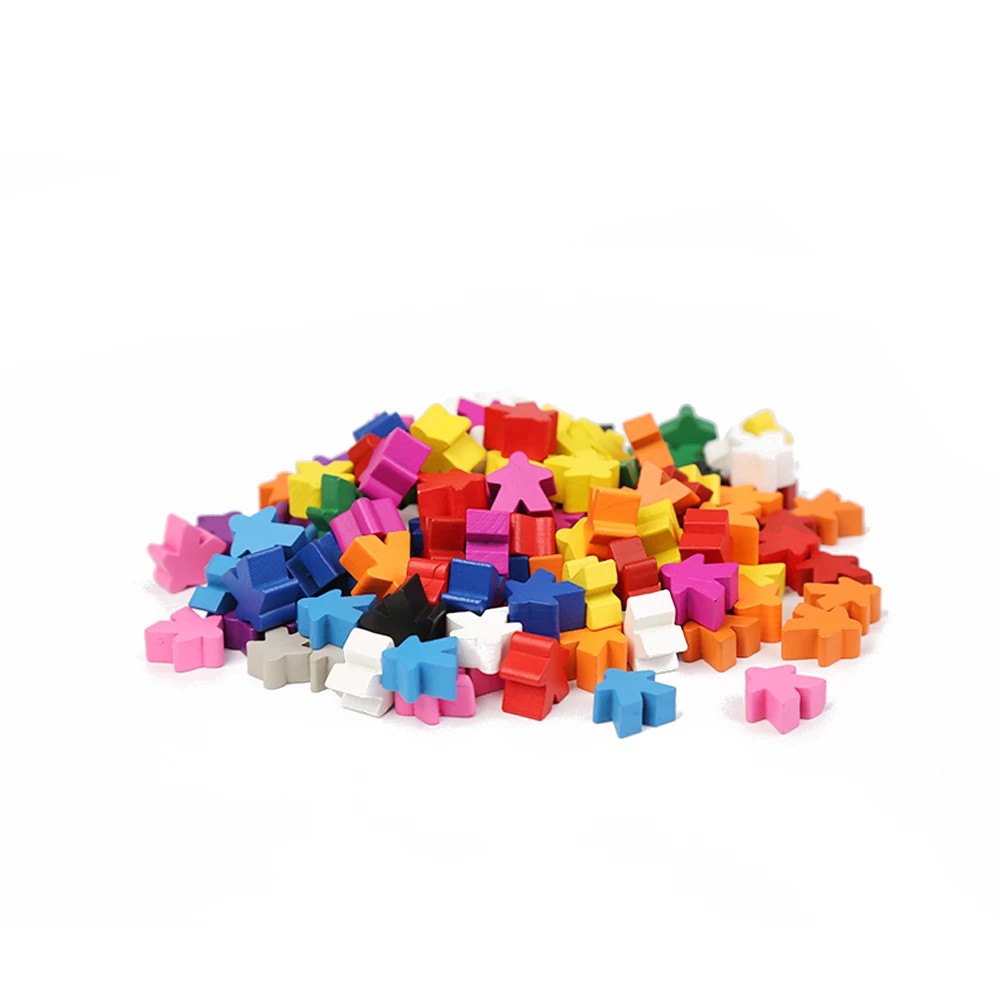 China suppliers high quality meeples for board game mini wooden meeple token meeple