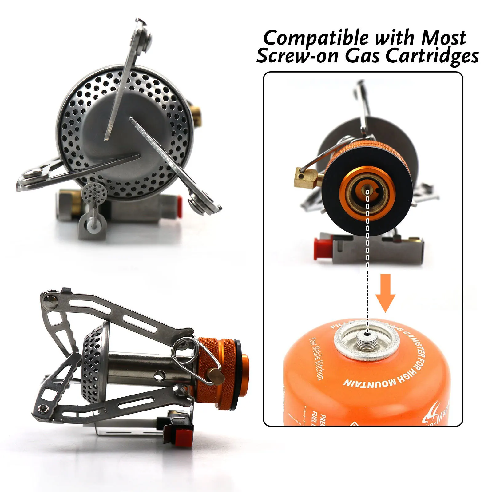 Camping Stove Backpacking Stoves Pocket Rocket Burner Portable Fuel Burner - Lightweight Outdoor  Burning stove Accessories Gear