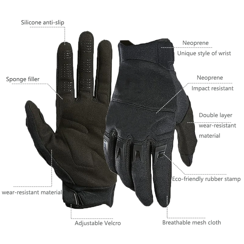 Touch screen motorcycle gloves with logo Winter Windproof Bike Gloves