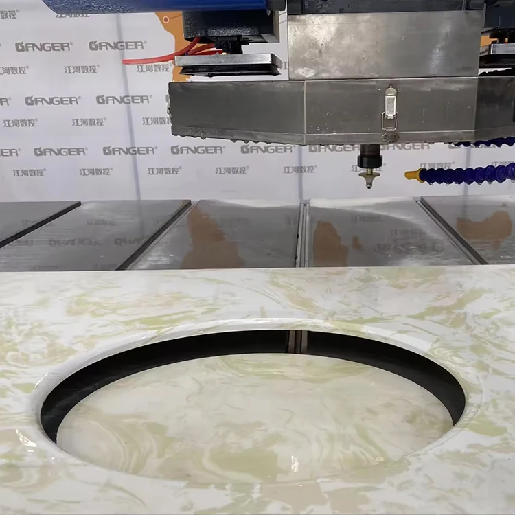 Ganger 4 оси 5 мостовая пила для резки камня cnc машина мрамора гранита кварцевого