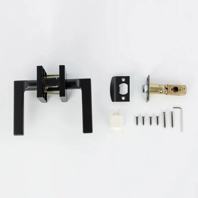 Heavy Duty Privacy Tubular Black Matt Square Black Lever Square Heavy Duty Bathroom Handle Door Lock