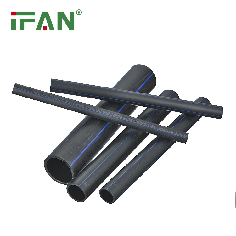 Ifan High Quality PN16 PE Pipe 20-110mm Plastic Black Tube HDPE Water Supply Pipe HDPE Pipe for Irrigation