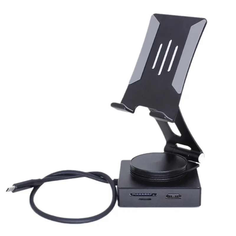 Оптовая Продажа Складная 360 Вращающаяся подставка для ноутбука HDTV VGA RJ45 Type-C сплиттер адаптер планшета USB C концентратор док-станция
