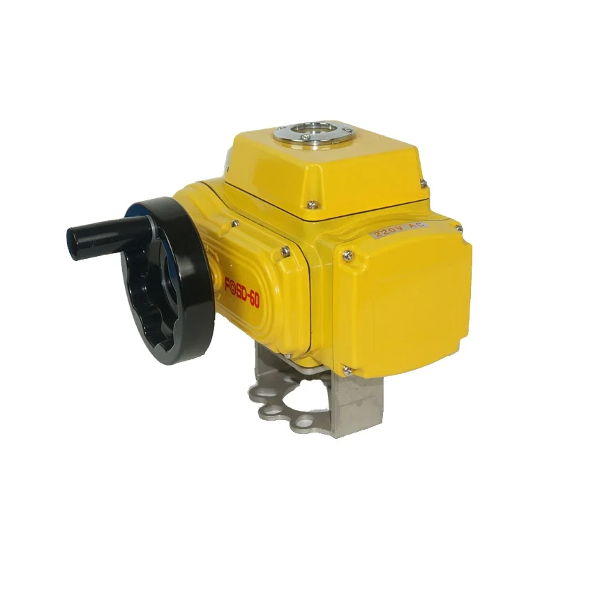Factory wholesale butterfly ball valve on-off switch type electric actuator with manual tool