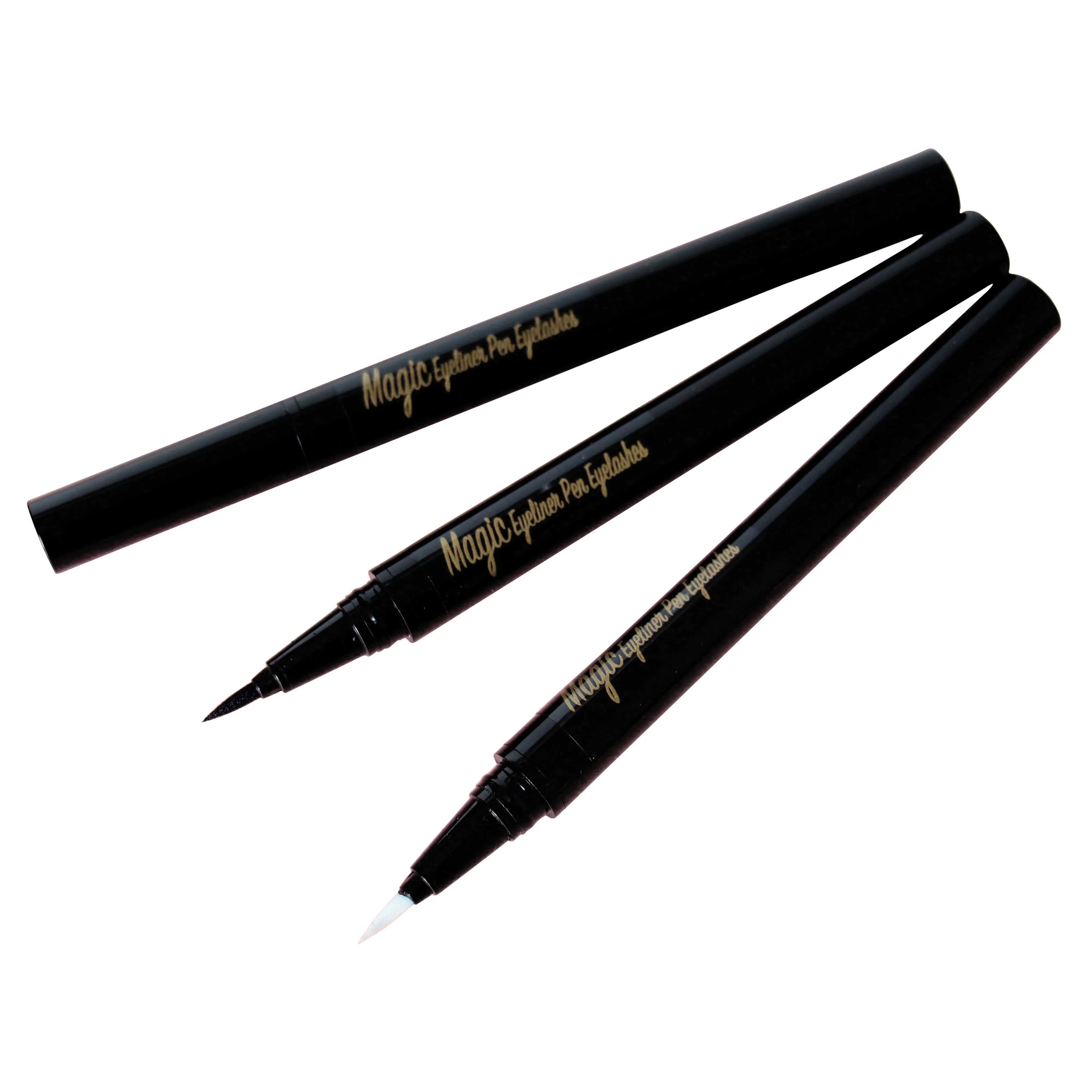high quality no glue magnetic needed 2 in 1 lash glue liner pen and coloured eyeliner pencil