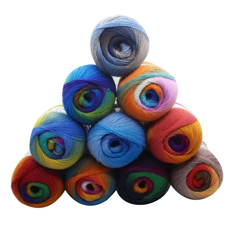 Wholesale 75%merino wool 25% nylon 800m super soft fancy hand knitting yarn for sweater shawl