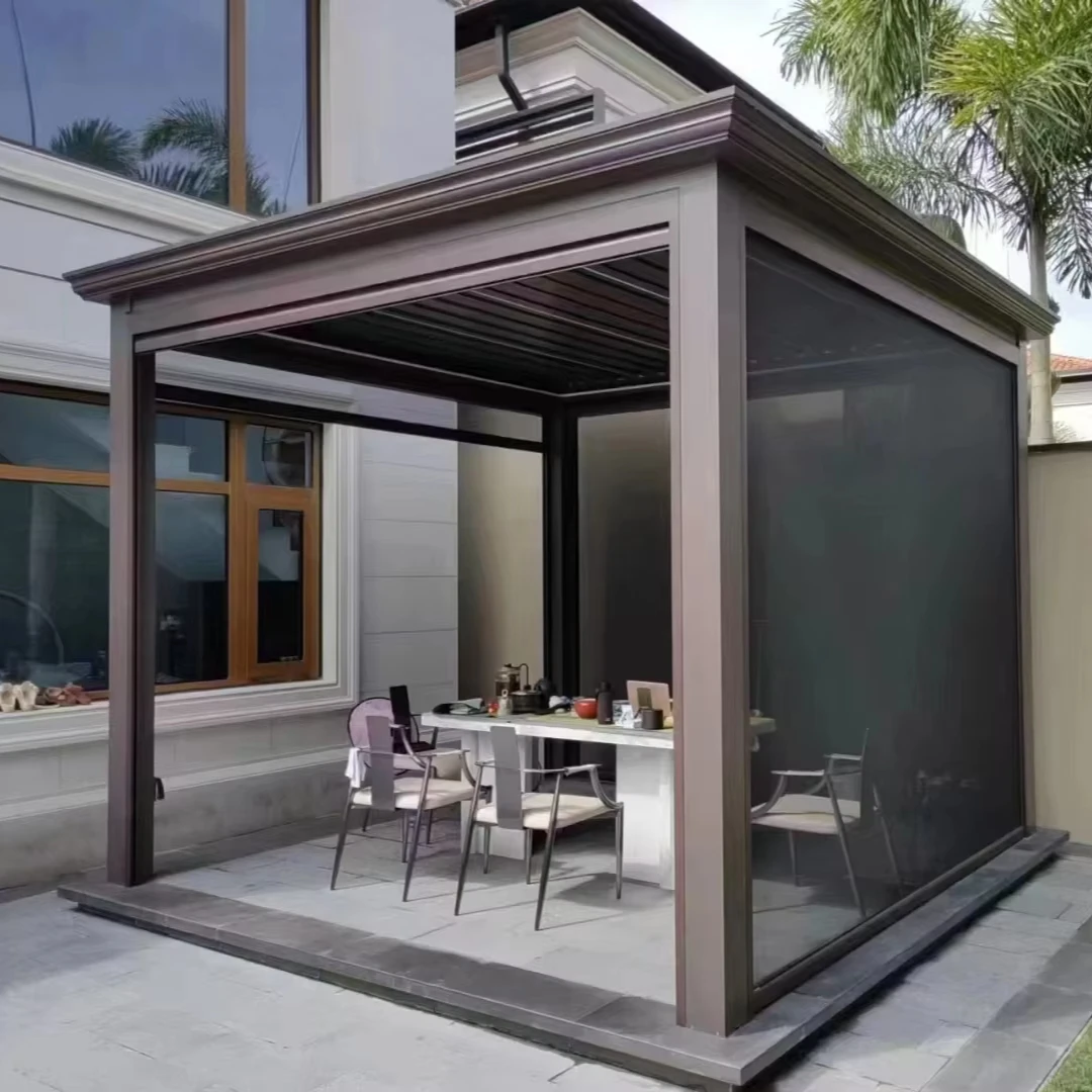 Modern design garden decoration European metal antique casting aluminum pavilion