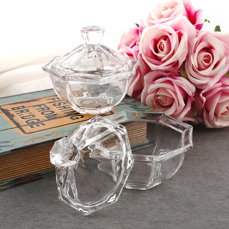 Simple geometric octagonal prism glass candy jar Dried fruit snack accessories storage box Household kitchen storage jar