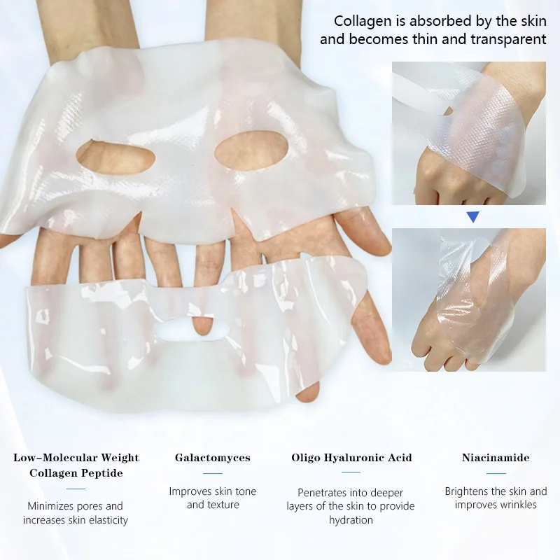 Bio Collagen 34G Thickened Deep Collagen Lifting Anti Aging Remove Wrinkle Overnight Hydrogel Face Sheet Biodance Collagen Mask
