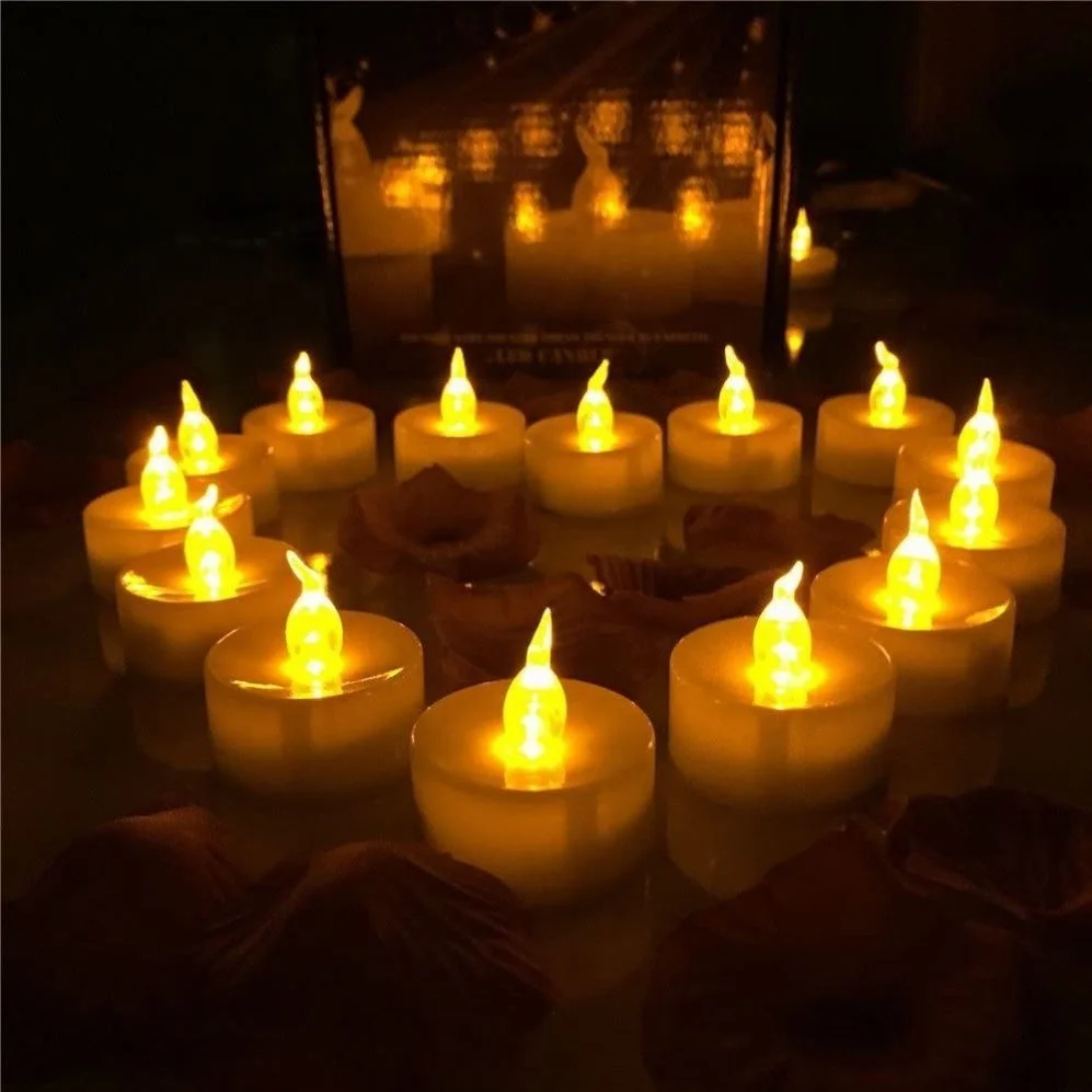 Outdoor Decoration Flameless Candles Battery Long Lasting Electric Flickering Led Tealight Candles
