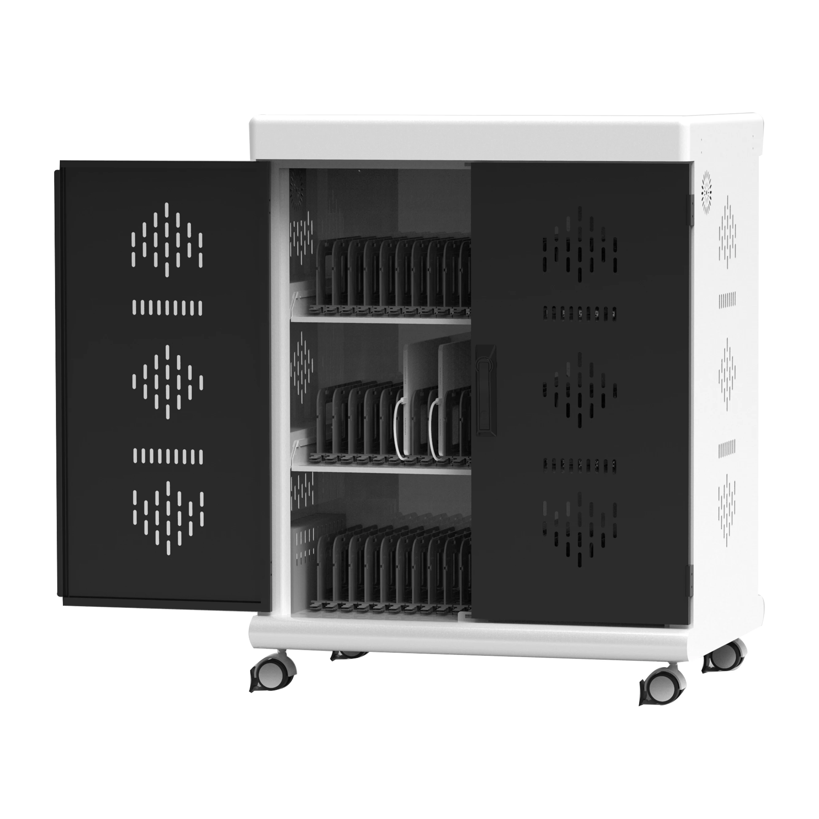 Custom 66 Laptops Mobile Charging Cabinet Tablet Charging Cart  Power Strip charging