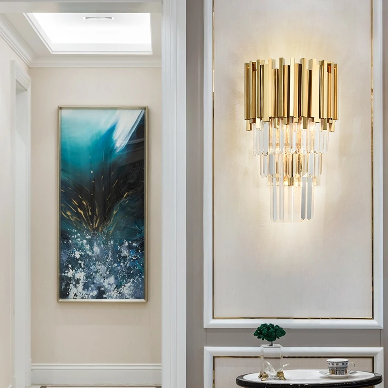 Hitecded Modern Crystal Lamp Bathroom Vanity Lighting Mirror Zhongshan 80 Indoor Led Wall Light No Electrical Simple Modern 400