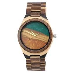China watch manufacturer fashion skateboard wood strap custom mens oem resin wooden watches for men