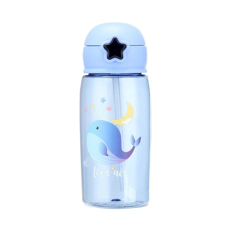 children school bpa free kids drink school Plastic Water Bottle cheap Children plastic water bottle with Inside Straw