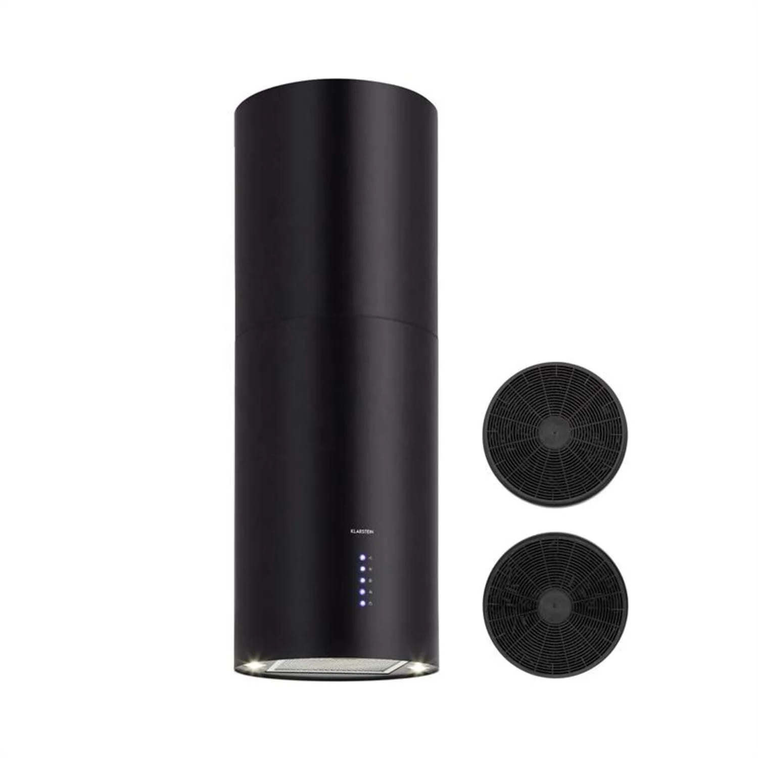 big suction round ceiling chimney hood column black round ceiling island range hood cooking kitchen hood with aluminum filters