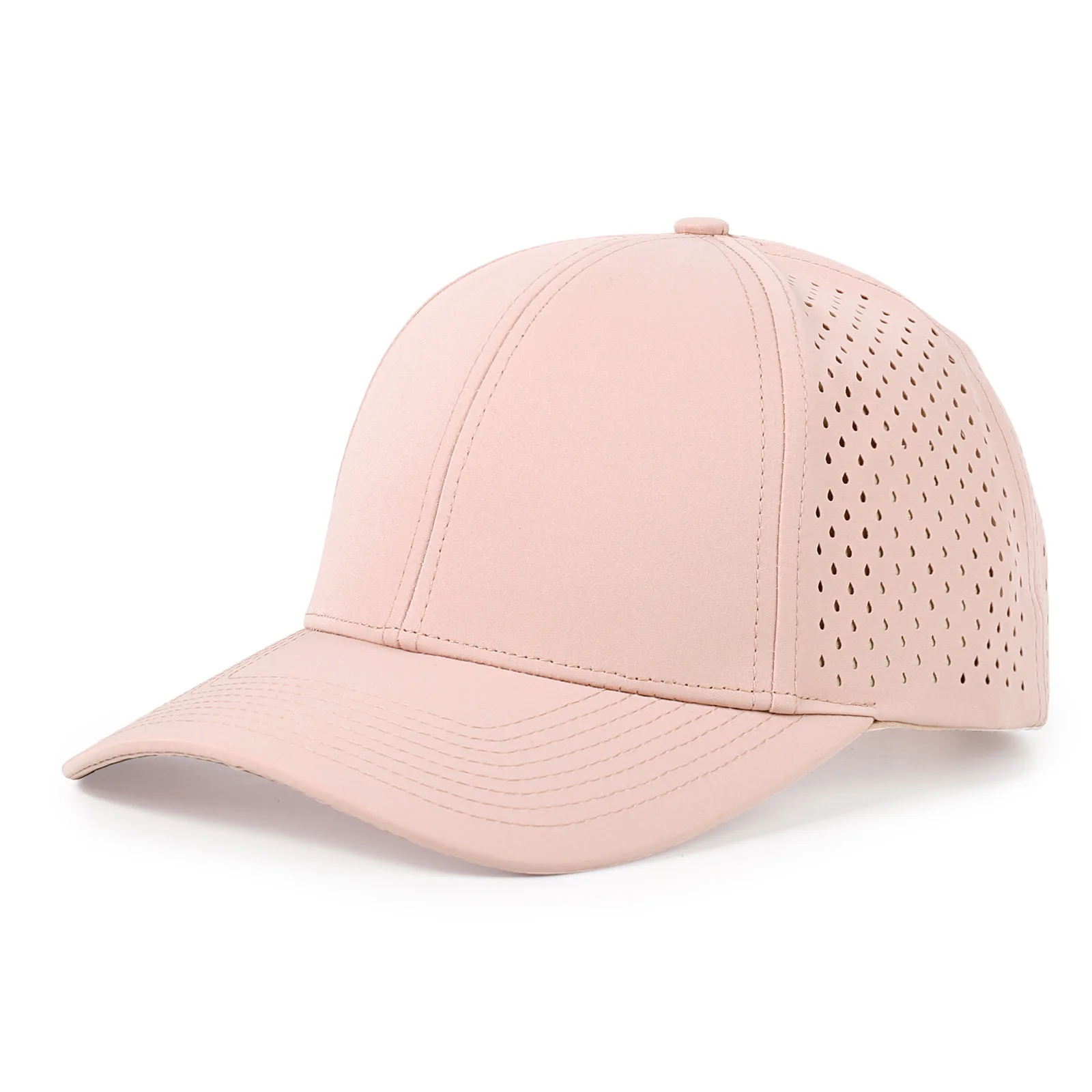 Wholesale Hot Selling   Design Custom light plate Laser Punch Breathable Sun Protection  Trucker Hats