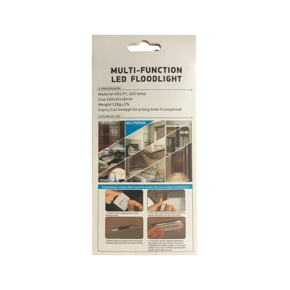 stickable multi-function blue/white led lighting stickers ABS car accessories