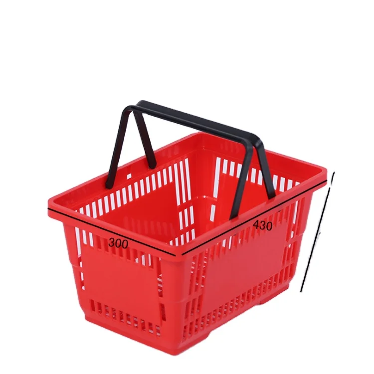 Wholesale Supermarket shopping basket plastic handle shopping basket