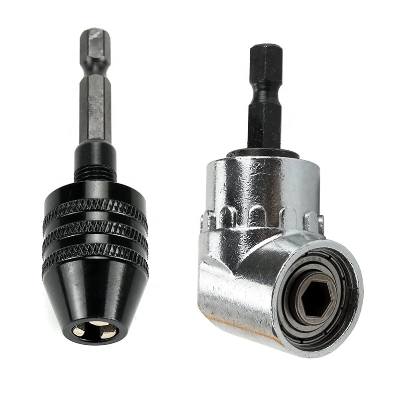 Mini Keyless Drill Chuck 1/4in Hex Shank Converter Adapter For Electric Grinder