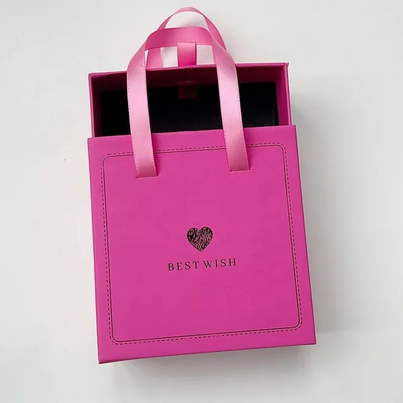 Craft Paper Small Jewelry Box Customized Fancy Luxury Drawer Jewelry Packaging Box With Logo Stamping luxury jewelry pill box