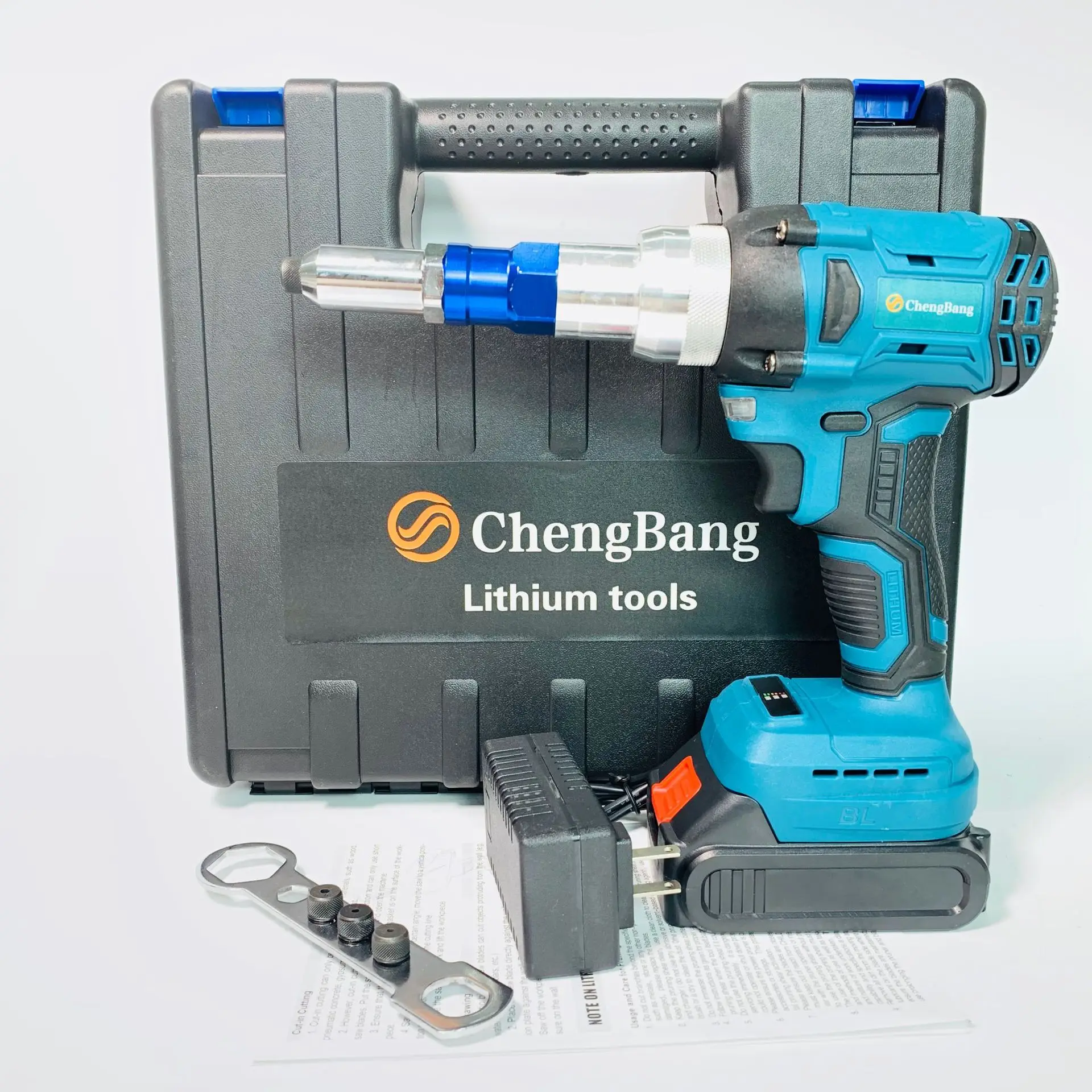 Portable Rechargeable Lithium Cordless Riveting Gun Brushless Automatic Electric Blind Riveter 2.4-5mm Electric Rivet Gun 03A