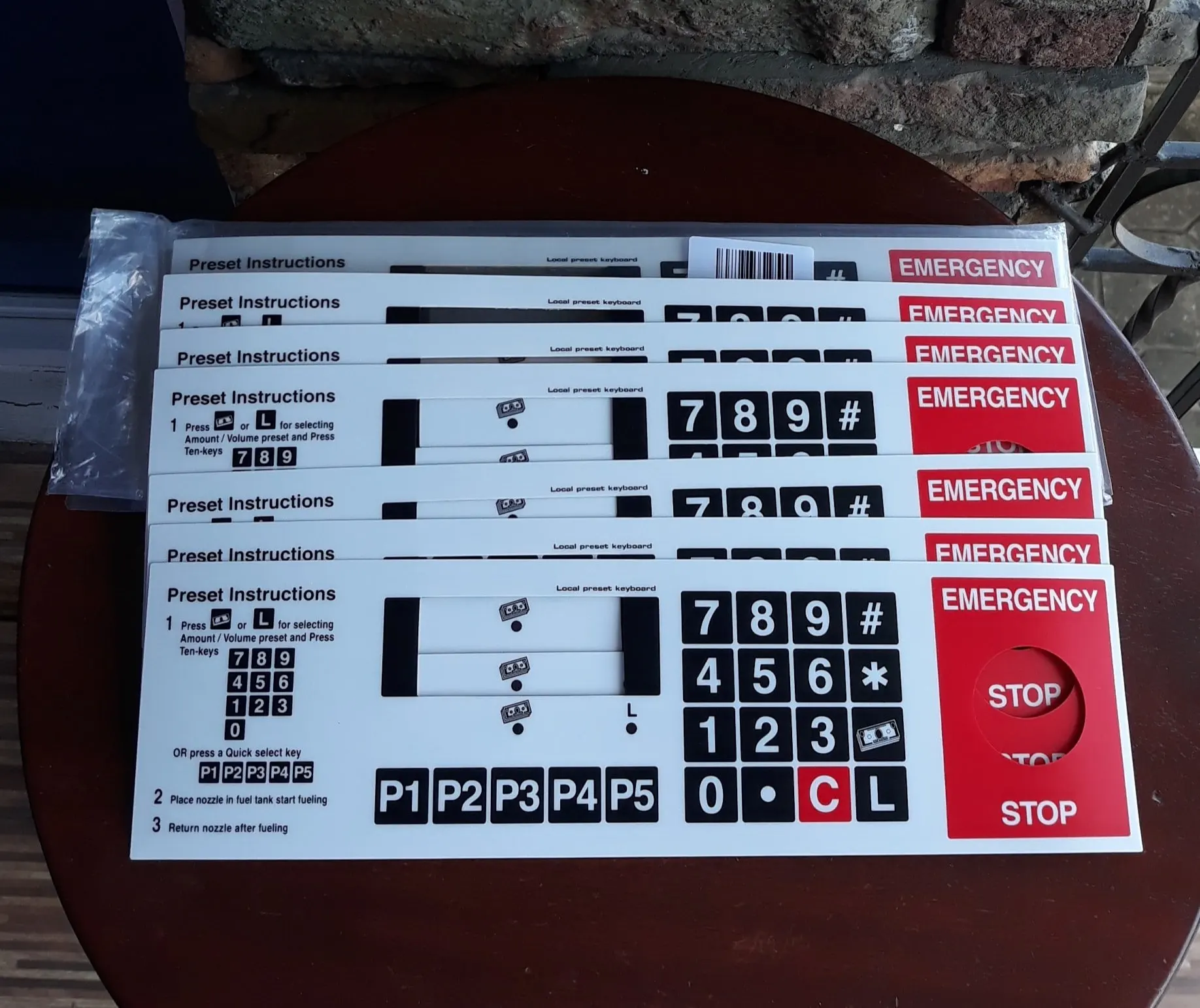 Fuel Dispenser Oil-Resistance Membrane Switch Keyboard for Fuel Dispenser