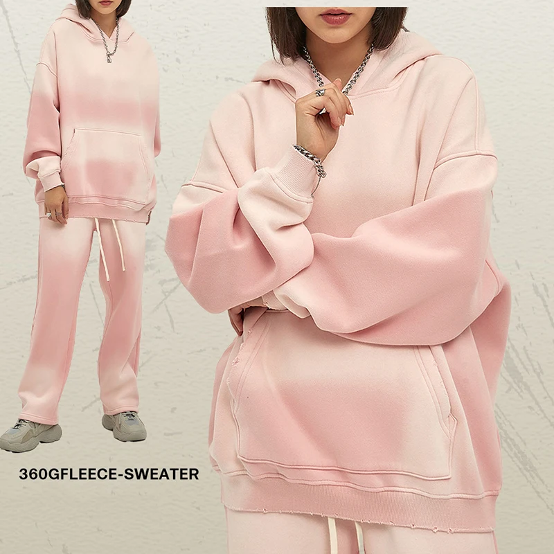 Unisex Blank Fleece 100% Cotton Heavyweight Pullover Hoodie Baggy Thick Hoodies Sweatshirt Sportswear
