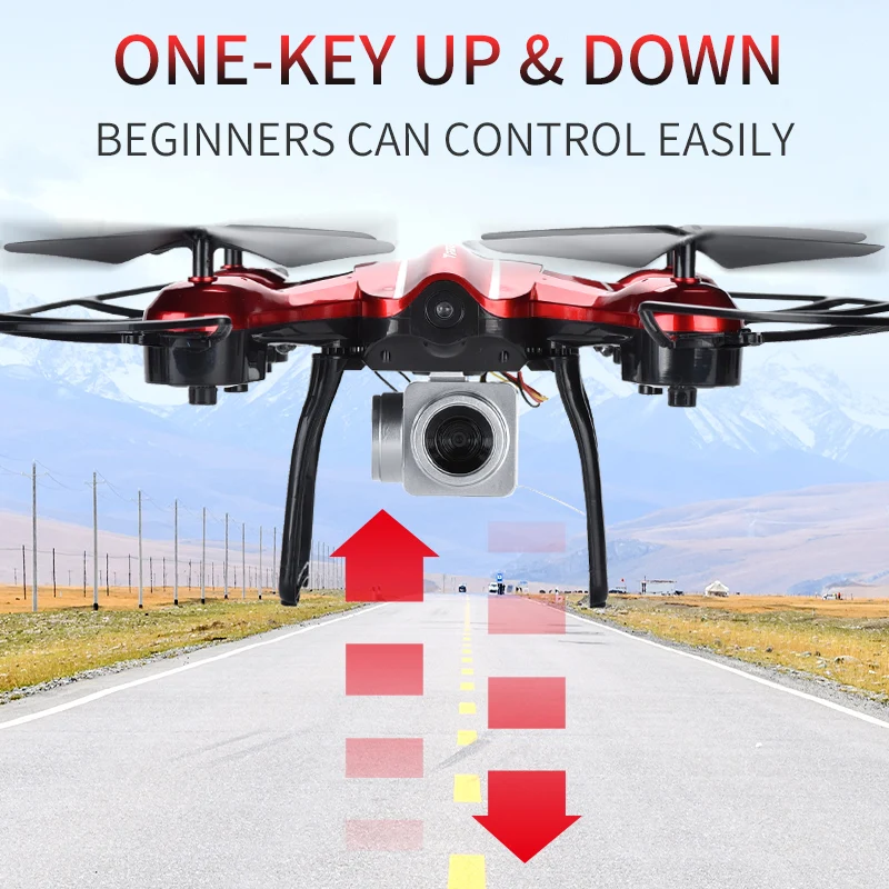 2.4G 360 degree rolling stunt cool flying quadcopter led light fixed height rc remote control drone toy with HD camera