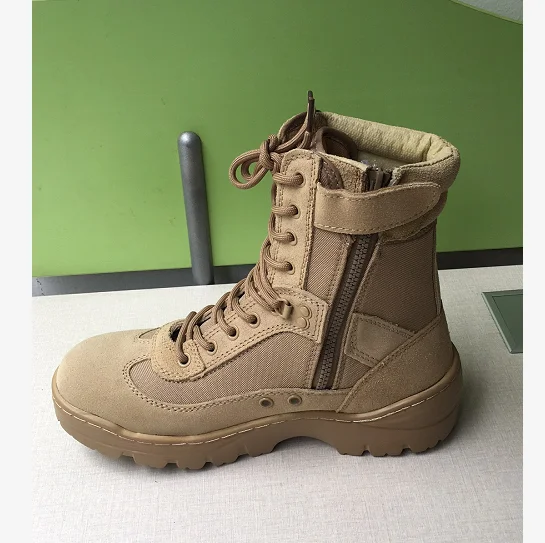 Definite TSB111-1 PU Outsole light weight tactical combat boots suede or black smooth leather customer made 10 pairs eyelets