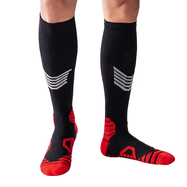 Amazon Hot sale Women Men Compression Stockings Knee High Football Socks Fit For Medical Athletic Or Long Time Standing