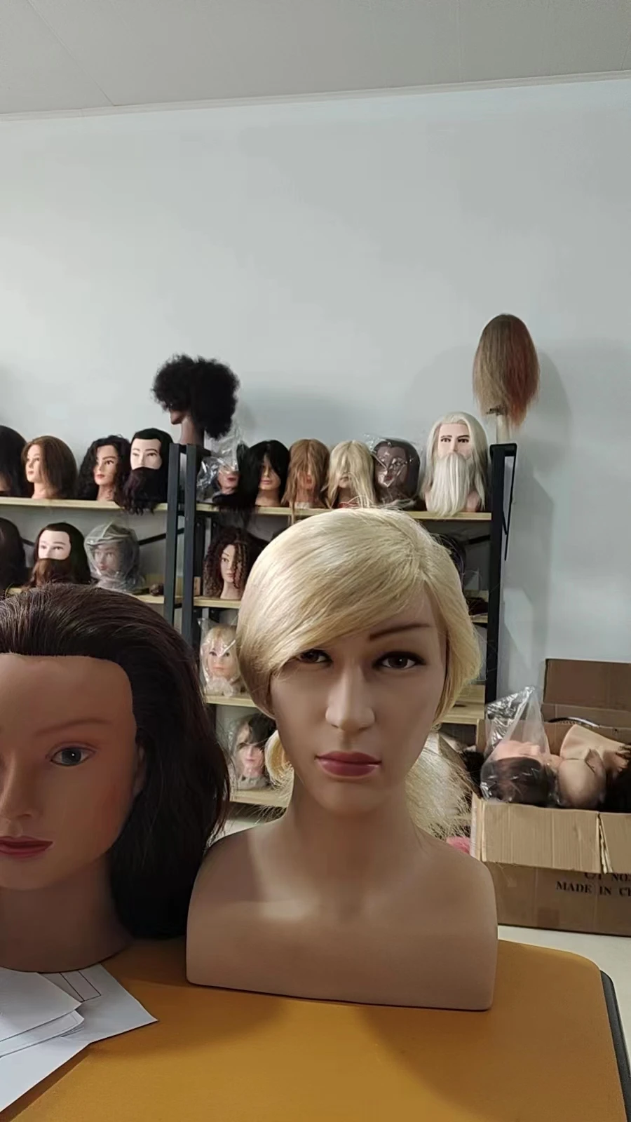New Face Teaching Mannequin Heads 100% Human Hair /Training heads