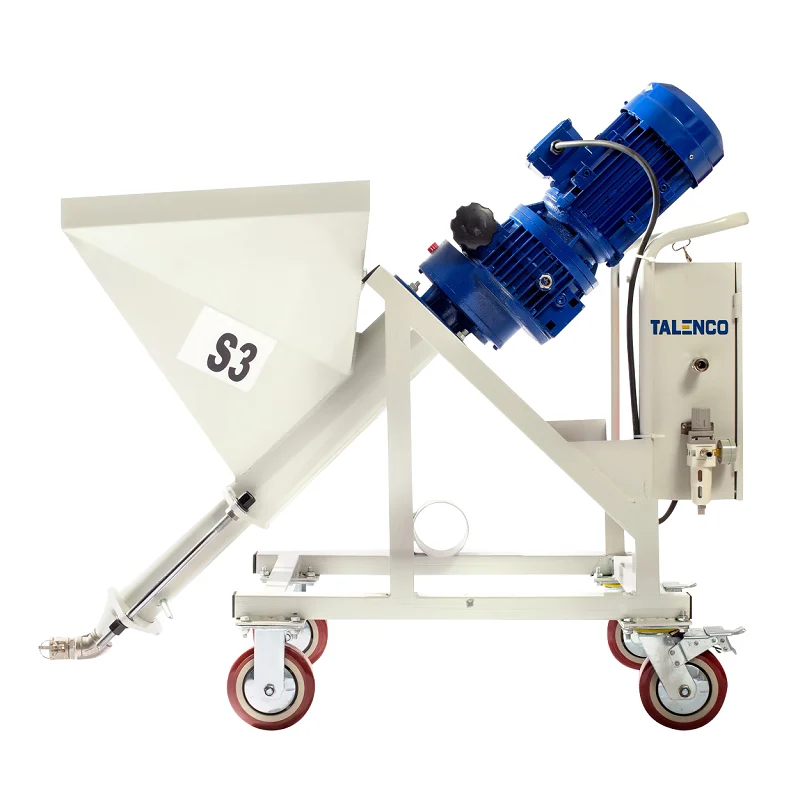 Thin Fireproof Coating Spraying Machine S3 380V Cement Mortar Plaster Machine  Construction Suitable for Bucket and Bag Material