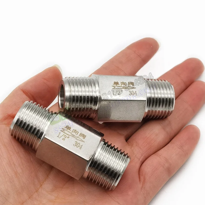Manufacturer  Stainless Steel inline male check valve Straight Spring Loaded Male Threaded One Way Check Valve