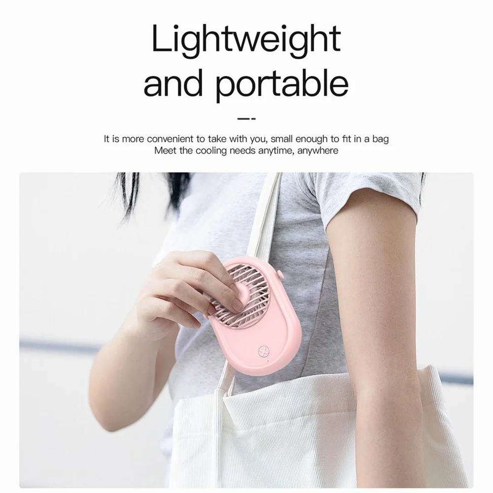 2023 Hands-free Mini Portable USB Rechargeable Outdoor Sports Lazy Hanging Neck Band Waist Wrist Portable Fan