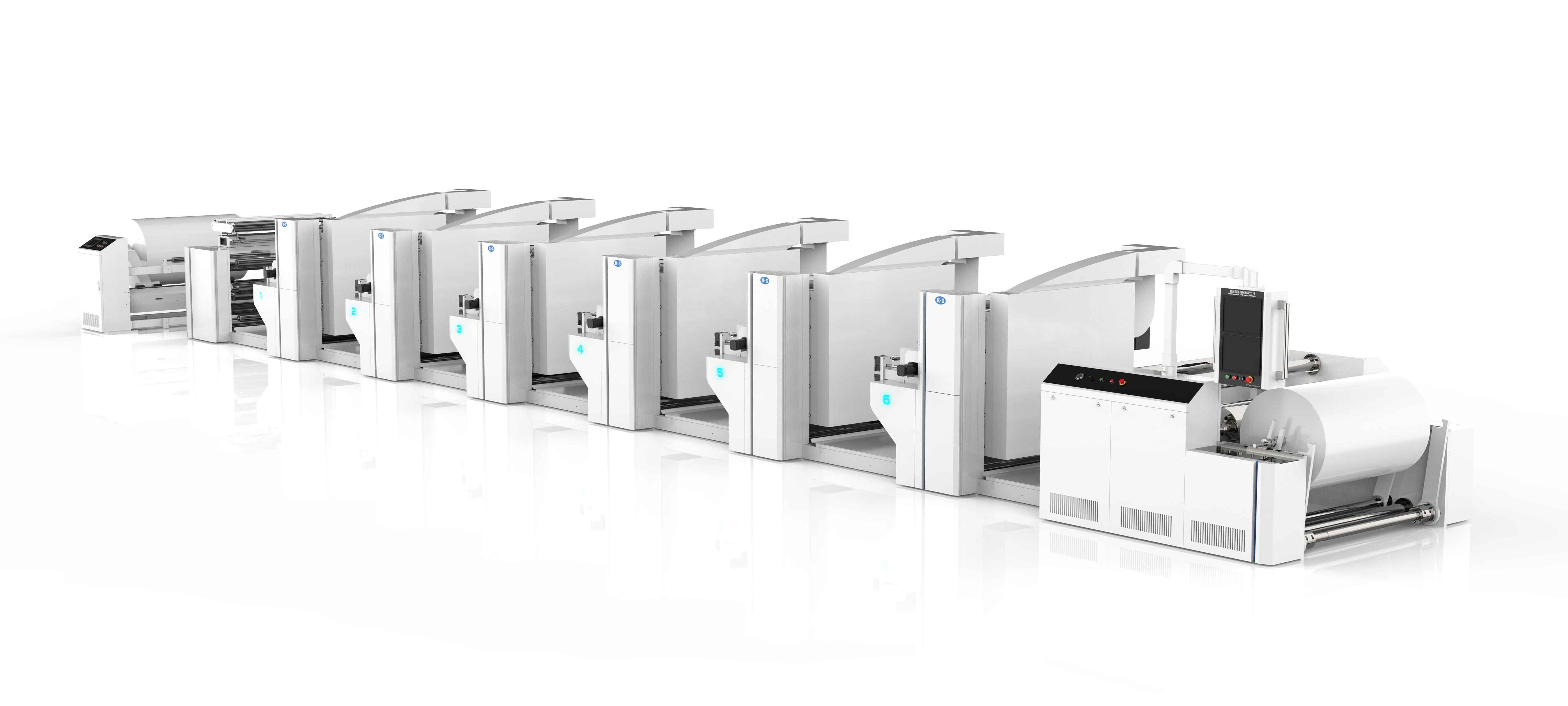 6 Color Unit Type Paper Bag Roll Flexographic/Flexo Printing Machine