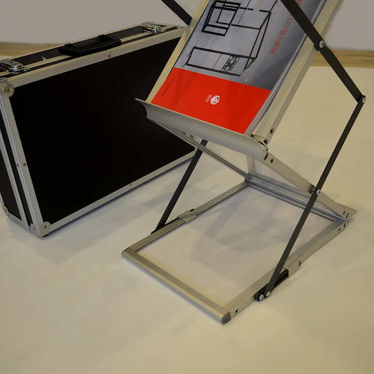 2020 Aluminum Fabric Brochure Holders Stand A4 Display Stand