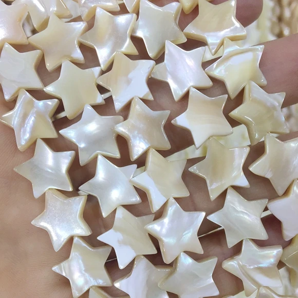 Wholesales nice star shape shell beads for necklaces jewelry making White Mother of pearl leaf beads MOP shell leaf beads