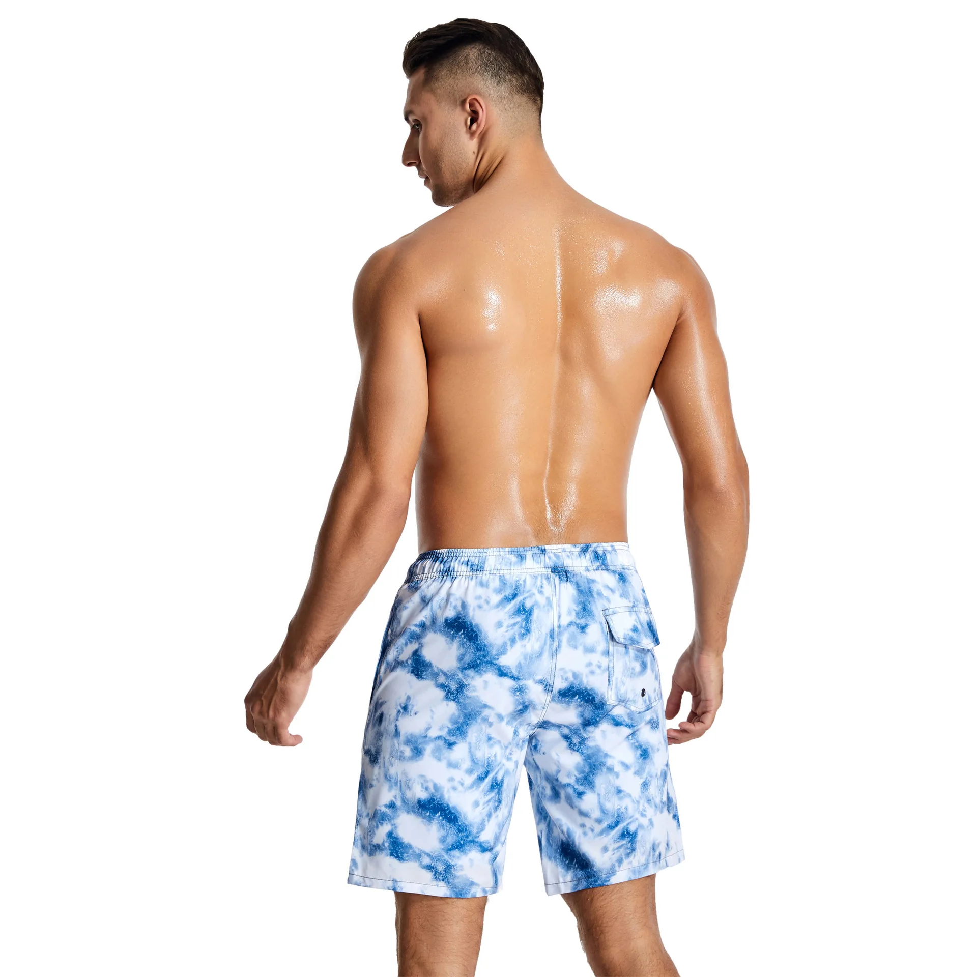 Summer Double Layer Quick Drying Surf Shorts Swimwear Mens Beach Shorts Swimming Trunks Male Loose Swimwear & Beachwear for Men