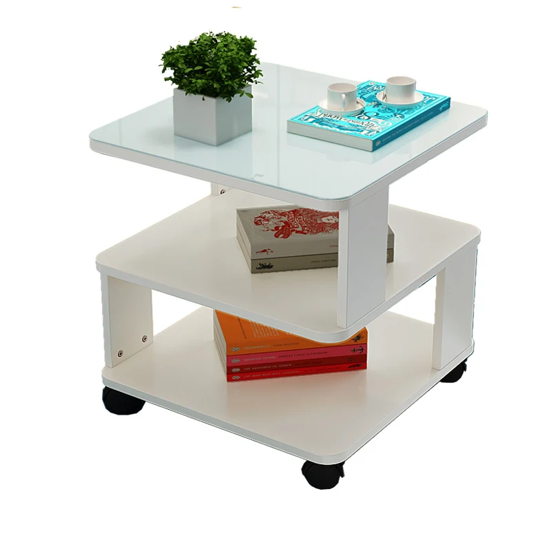 High-quality factory direct Nordic minimalist style tempered glass round corner coffee table