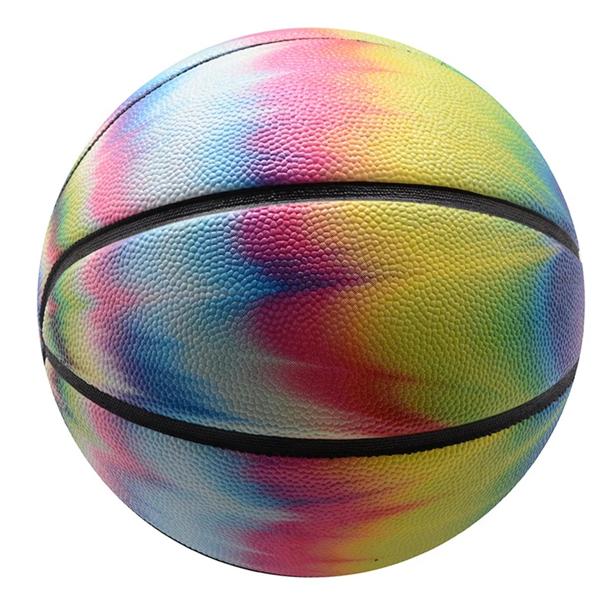 High quality size 7 basketball colorful PU basketball