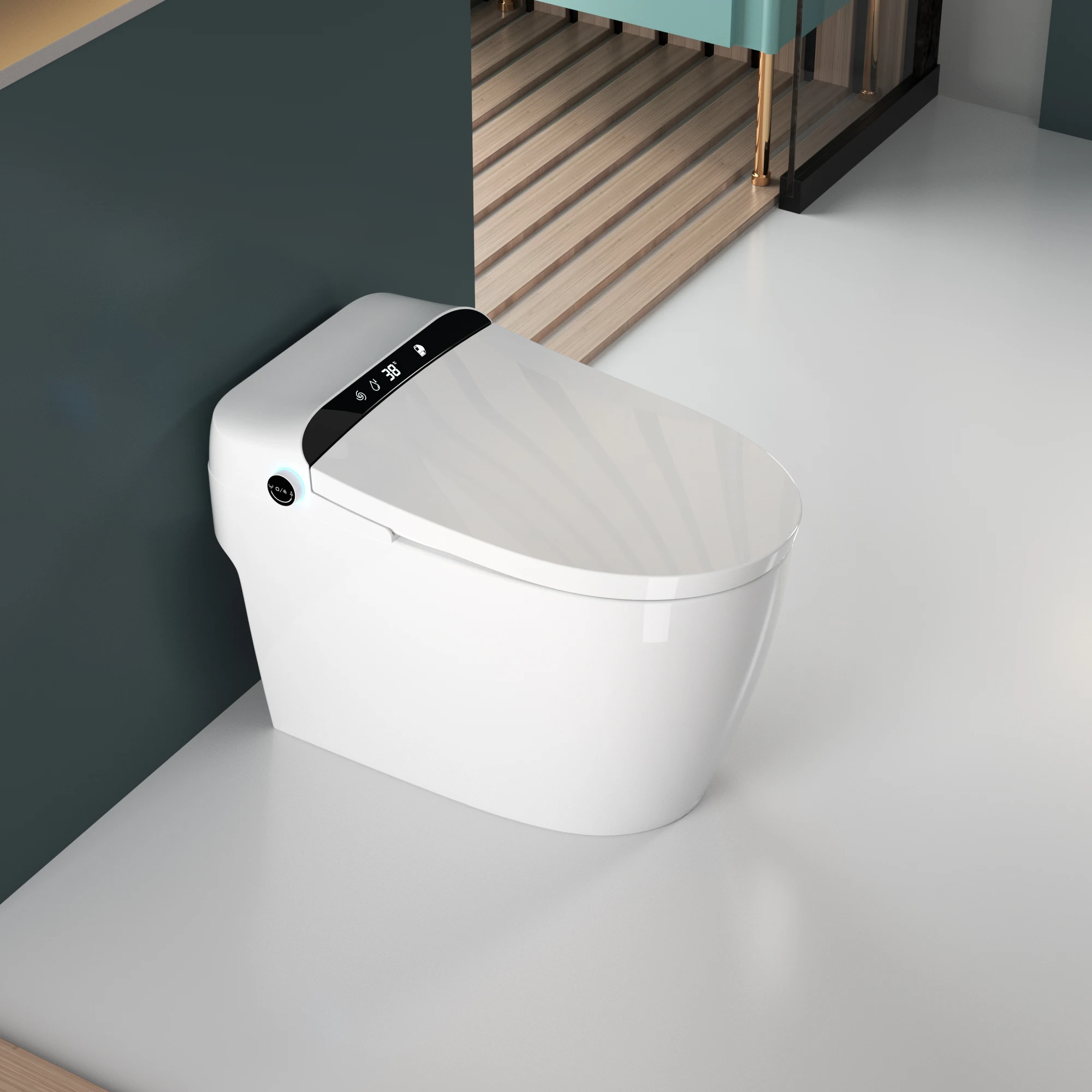 938 Modern Automatic Flushing Japanese Intelligent Bathroom Smart Toilet