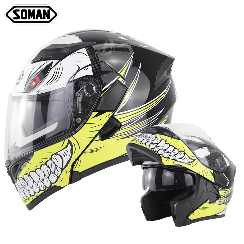 Newest Soman SM955 Flip UP Modular Motorcycle Helmets