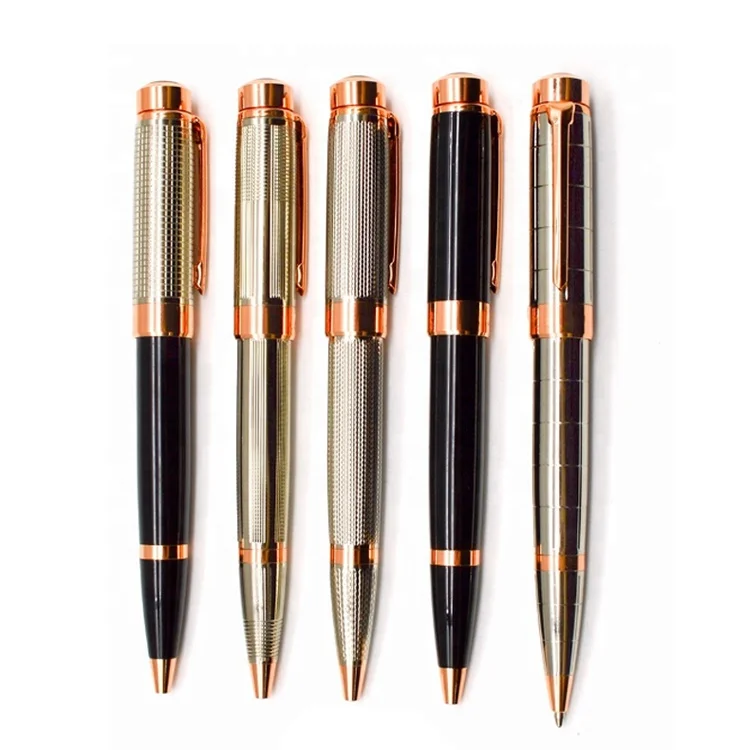 OEM шариковая ручка с логотипом на заказ в наличии черные роскошные металлические шариковые ручки