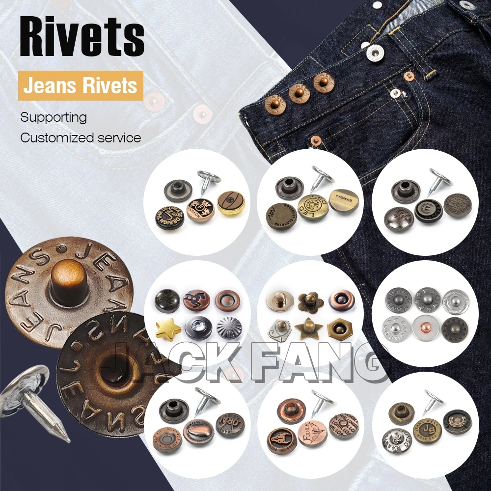 Custom Made Metal Denim Jeans Button for Jacket