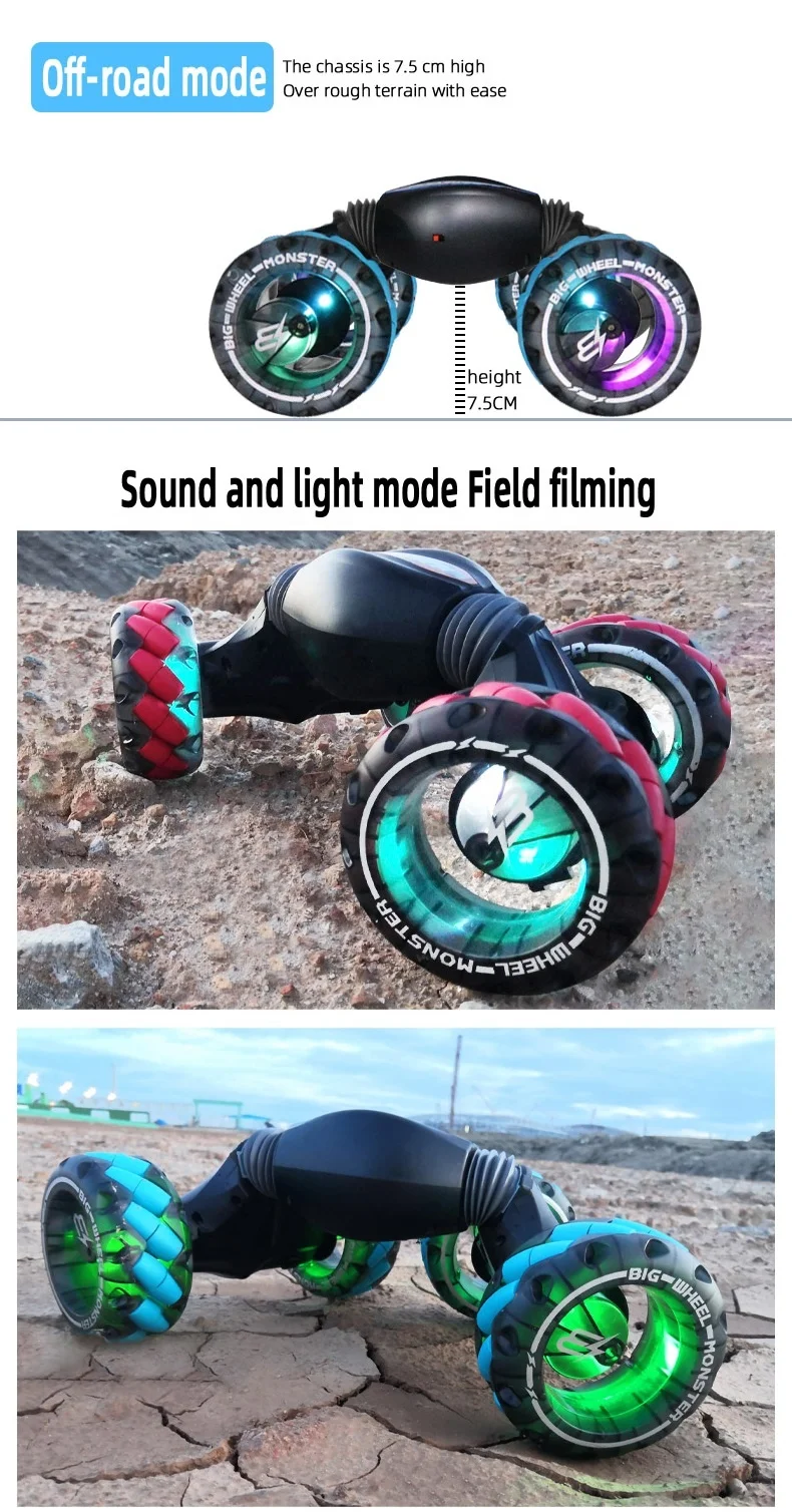 Hot Selling Drift Gesture Double-Sided Stunt Twist car Toy Big Wheel Off-road Remote Control Car Radio Controlled Car