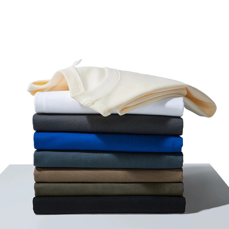 High Quality 290gsm Oversized 100% Combed Cotton Knitted  T-shirt Blank T-shirts in Bulk Cotton Fashion T-shirts For Men